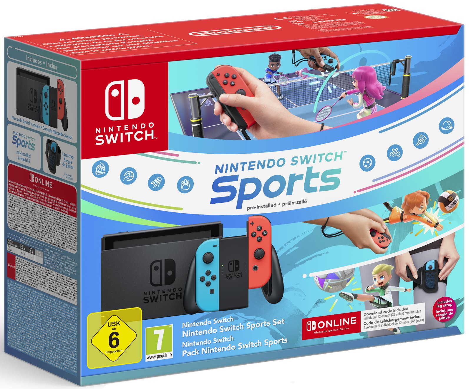 Switch Console 1.1 Neon Blue / Neon Red + Switch Sport